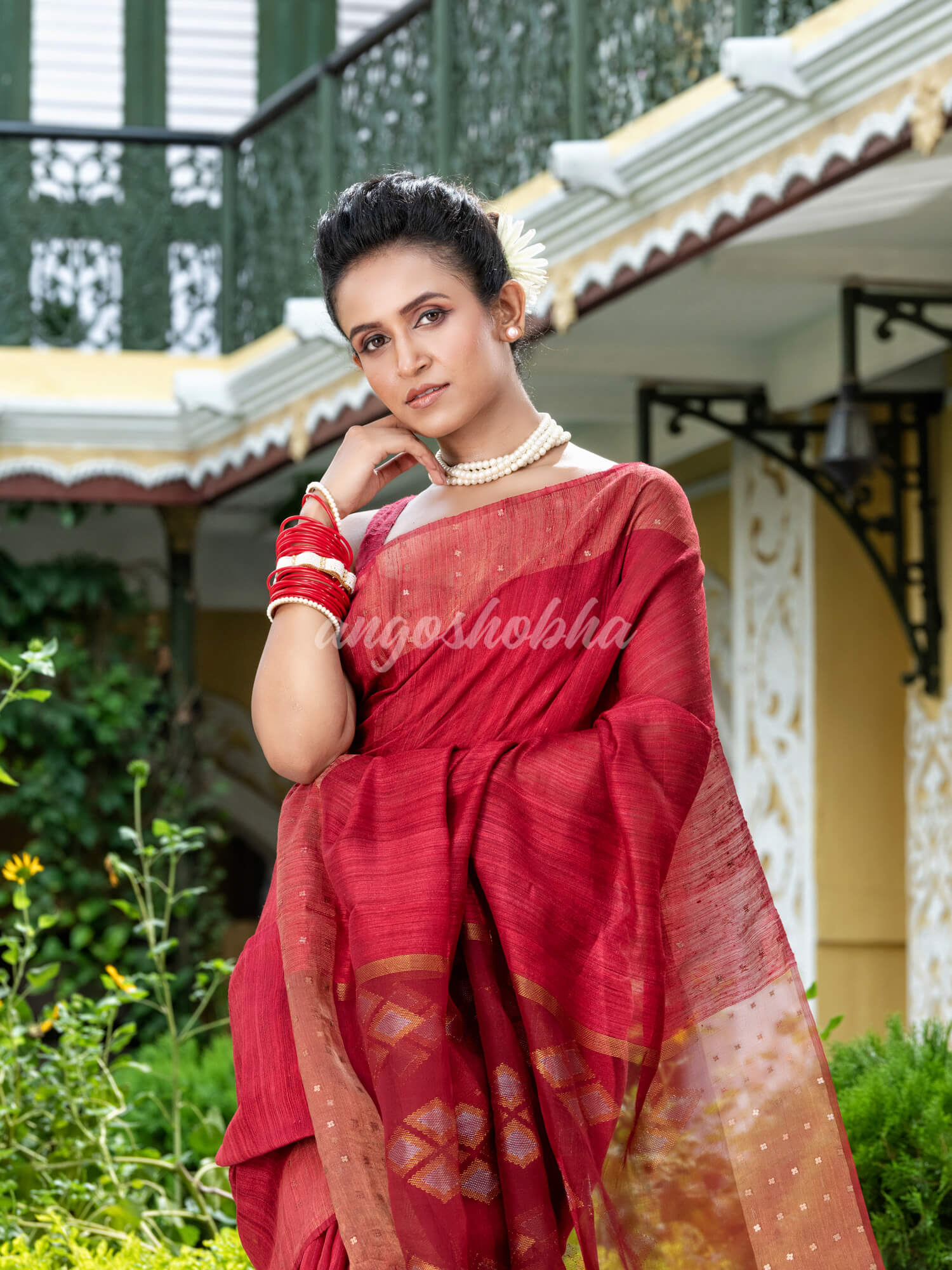 Maroon Matka Silk Handloom Saree wholesale price