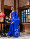 Blue Silk Handloom Jamdani Saree