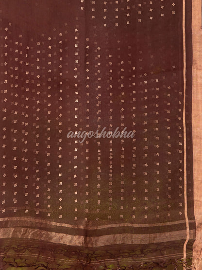 Brown Silk Handloom Saree