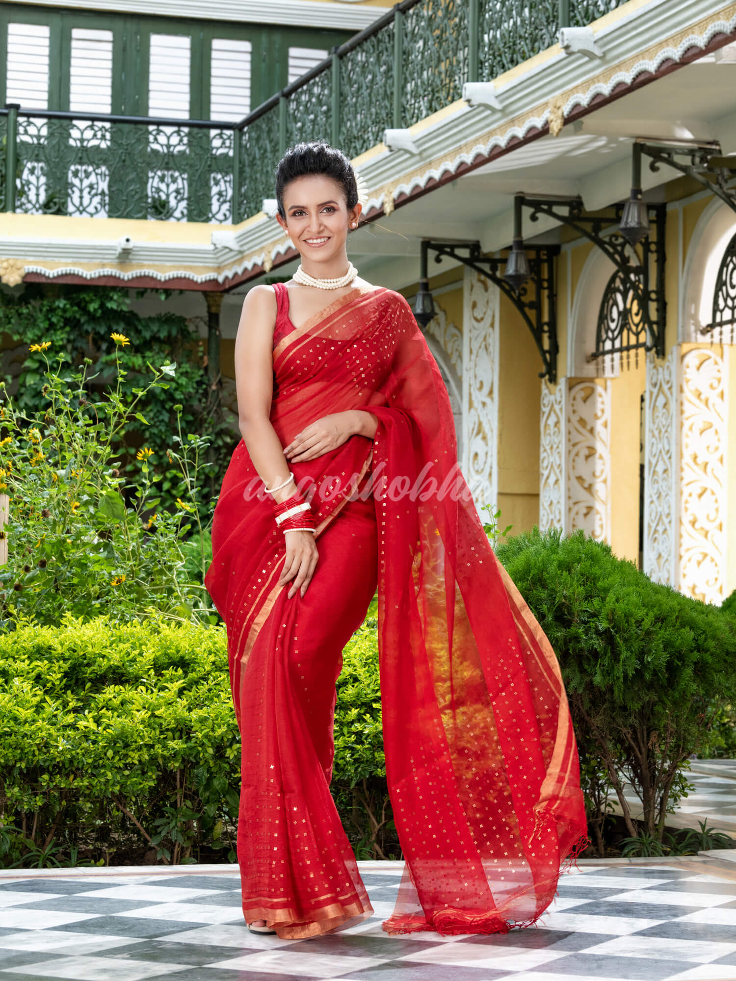 Red Silk Handloom Saree