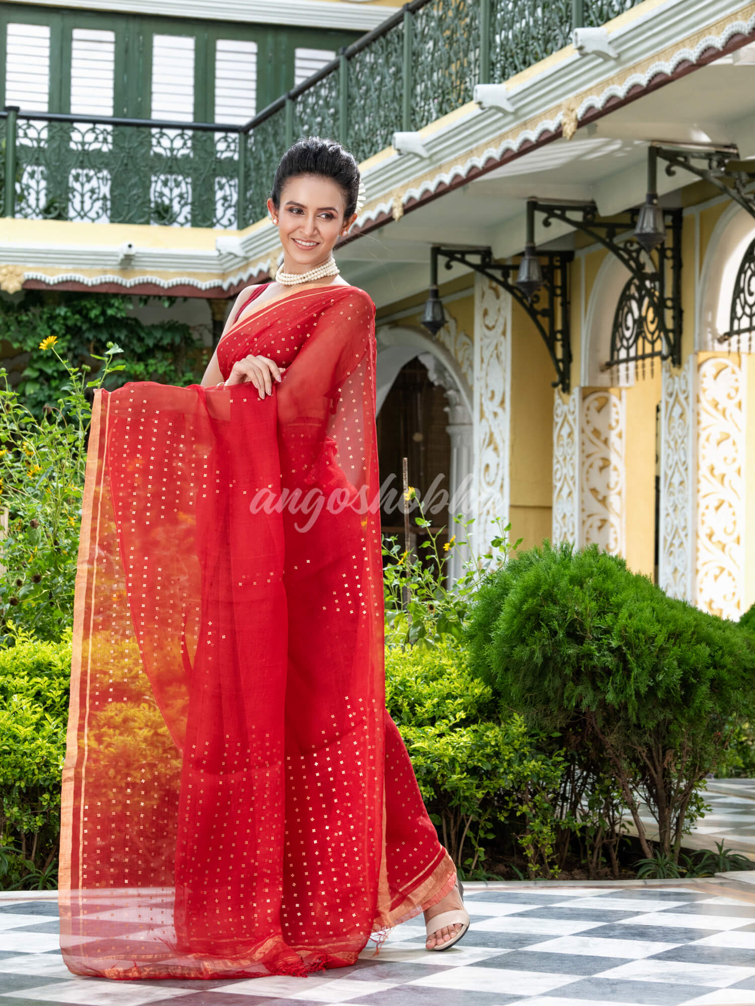 Red Silk Handloom Saree