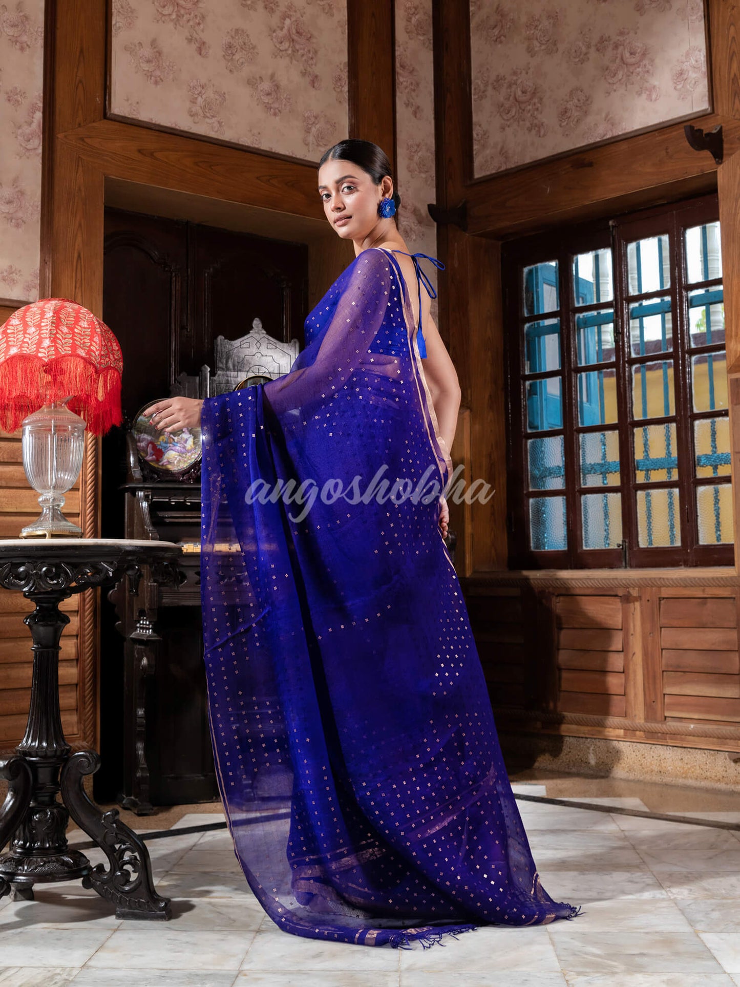 Blue Silk Handloom Saree