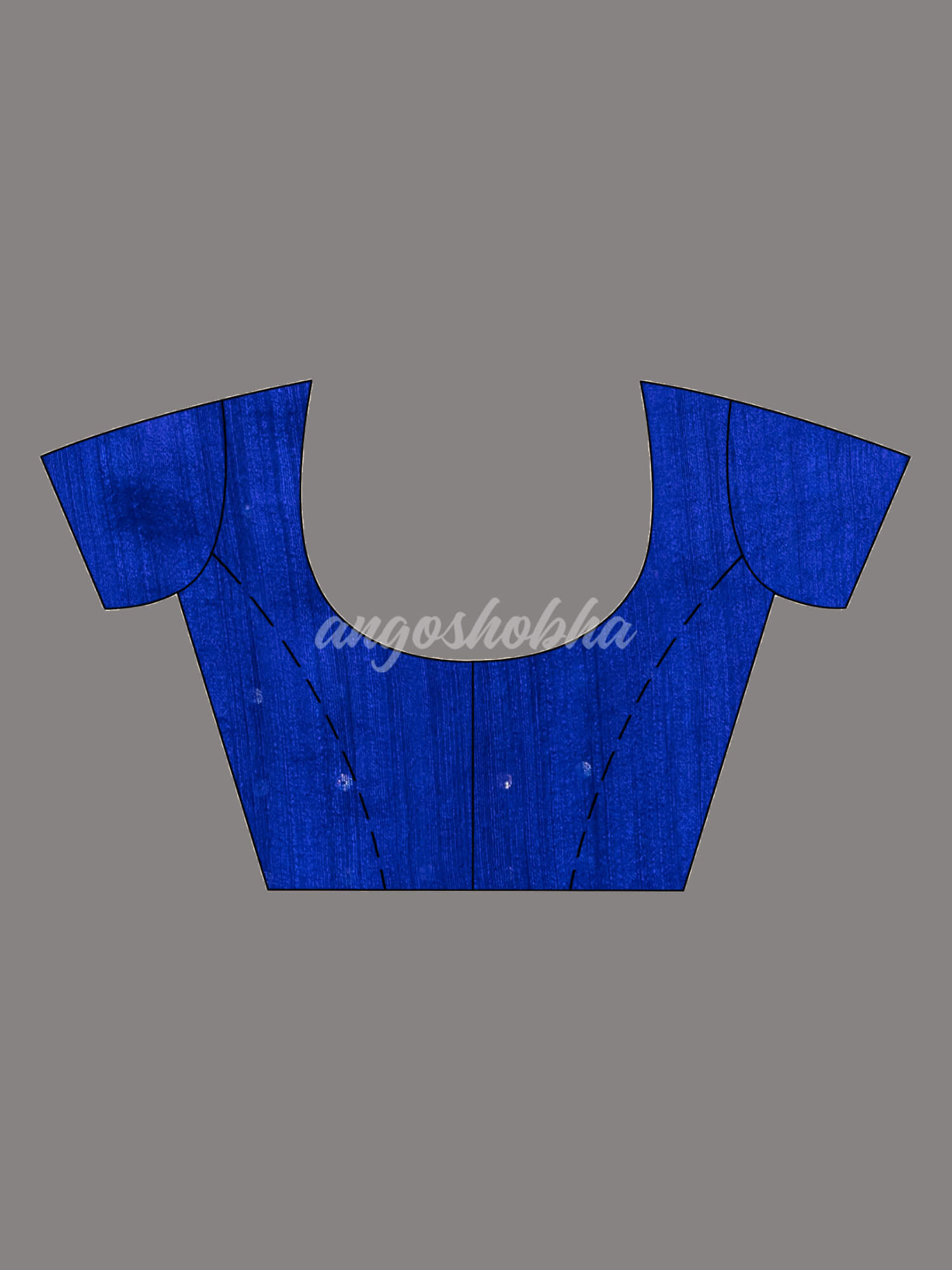 Blue Matka Silk Handloom Saree blouse
