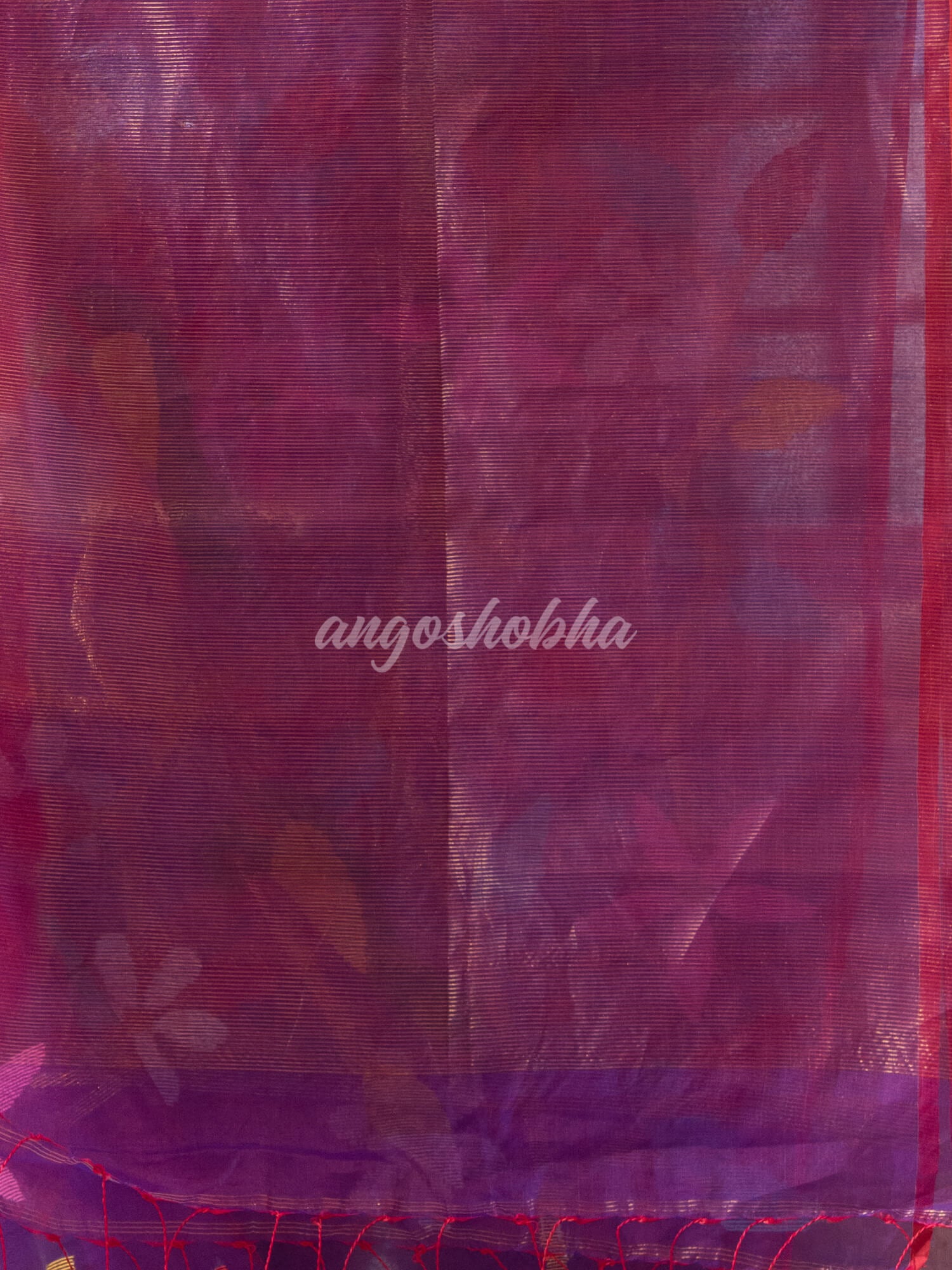 Purple Silk Handloom Jamdani Saree
