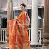 Orange Tissue Handloom Saree