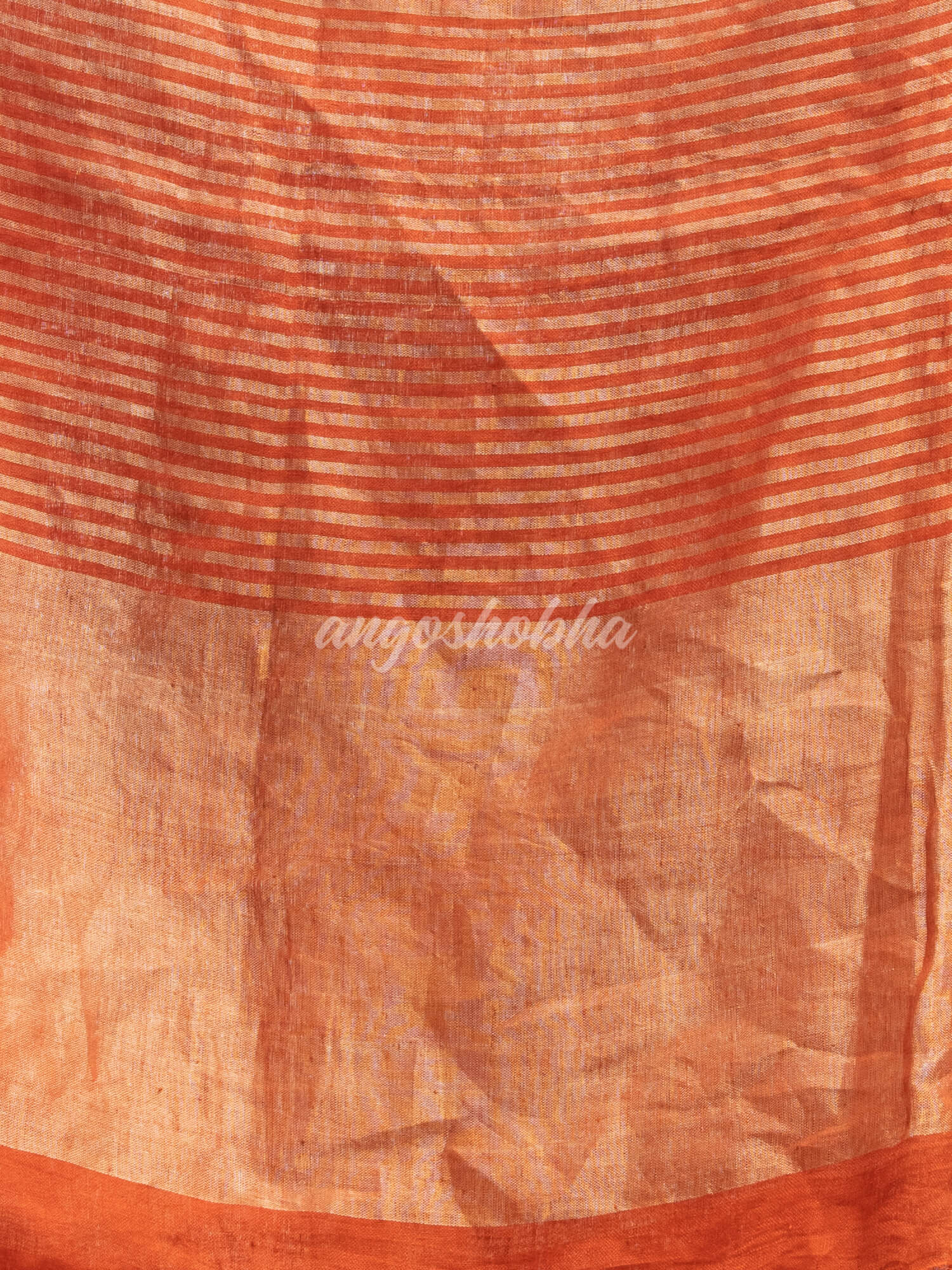 Orange Tissue Handloom Saree