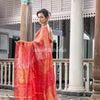 Red Tissue Handloom Saree
