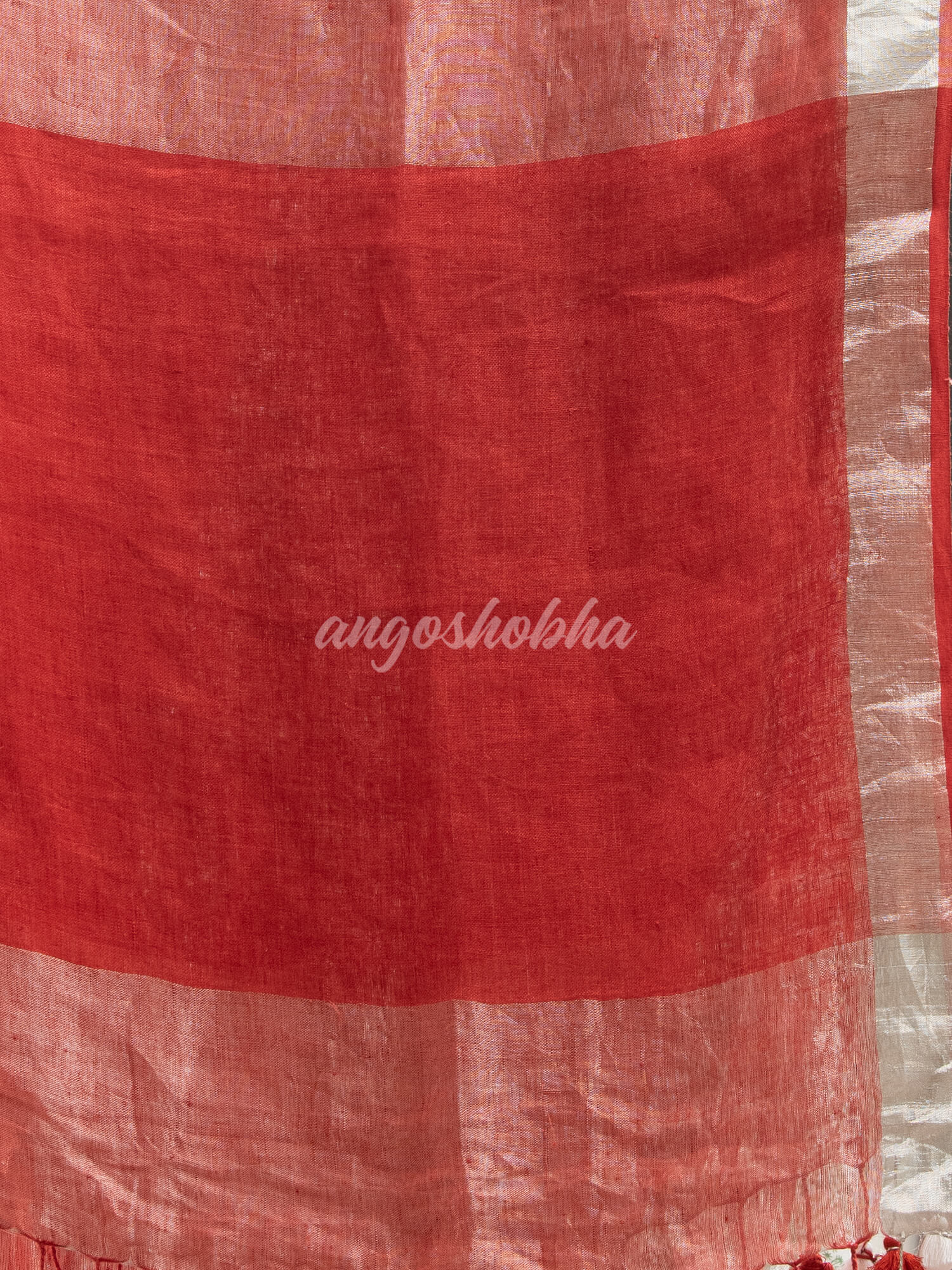 Rust Tissue Handloom Saree