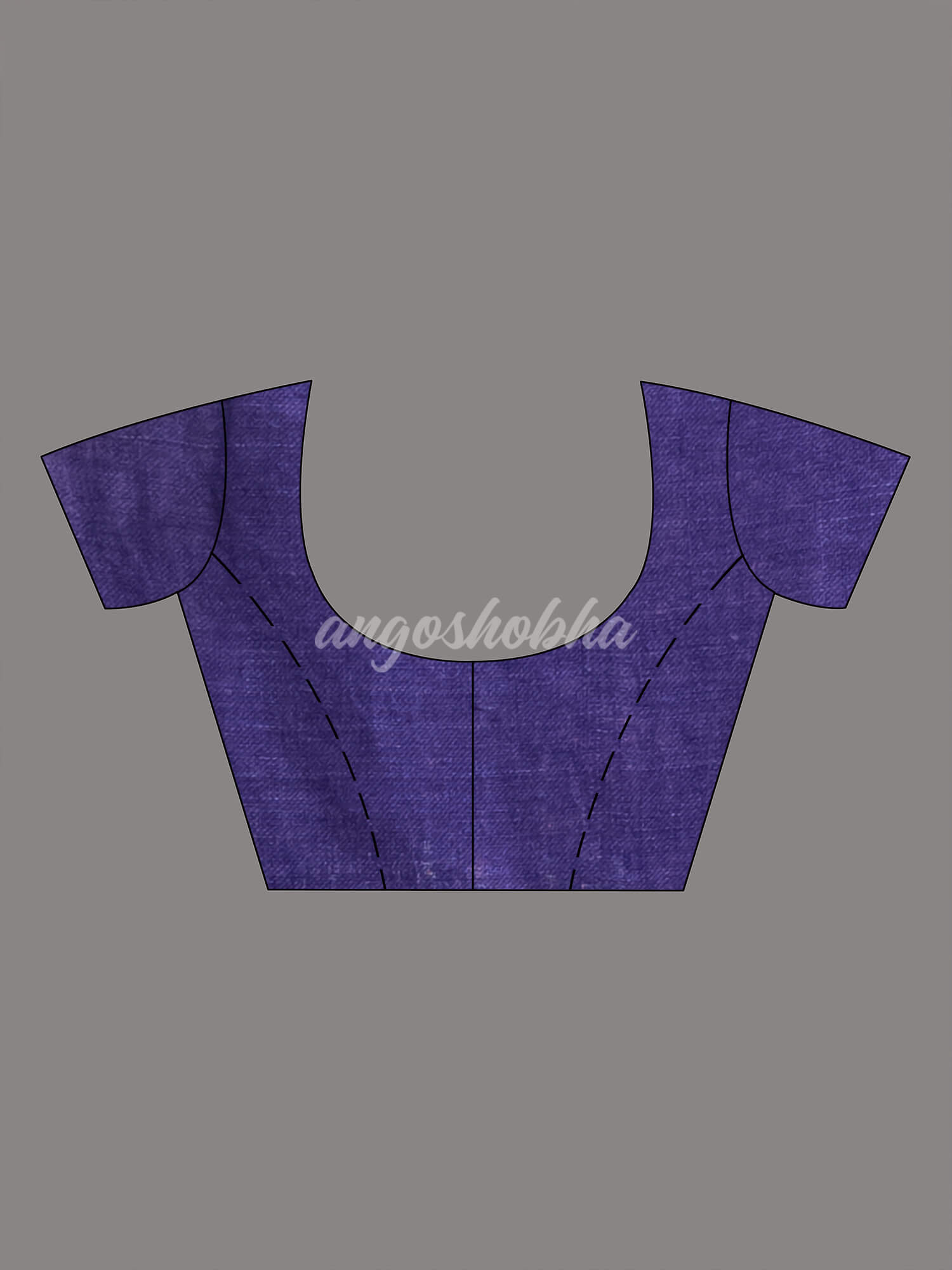 Violet Tissue Handloom linen Saree blouse