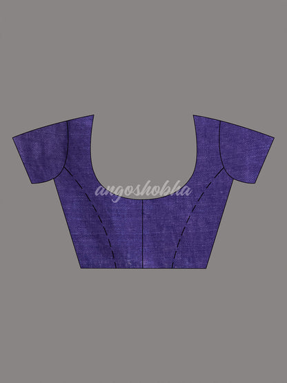 Violet Tissue Handloom linen Saree blouse