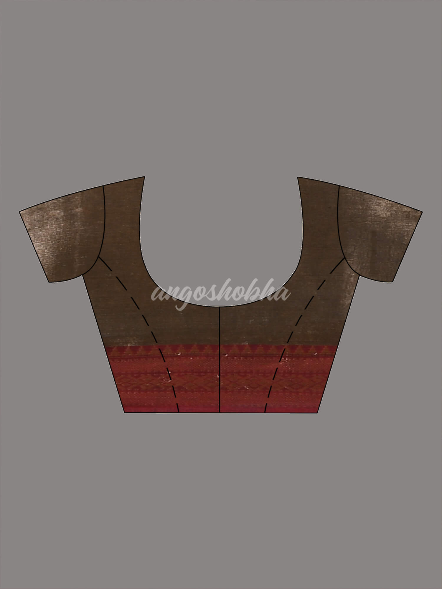 Brushed Copper Zari Cotton Tissue Handloom Saree