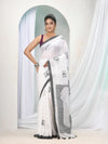White Linen Handloom Saree