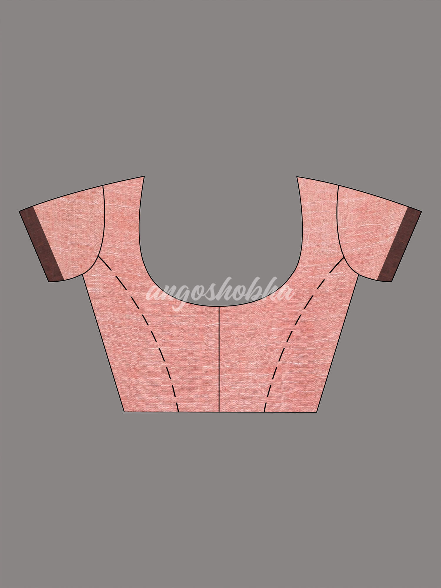 Brown Linen Handloom Saree