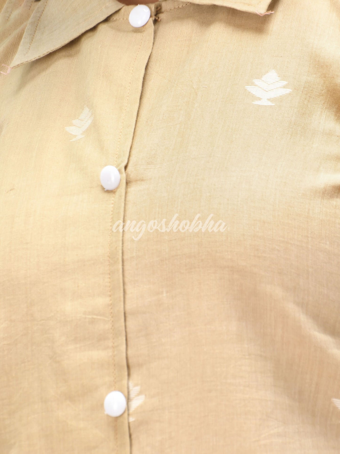 Sand Tan Cotton Bengal Handwoven One Piece