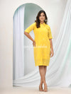 Yellow Cotton Bengal Handwoven One Piece