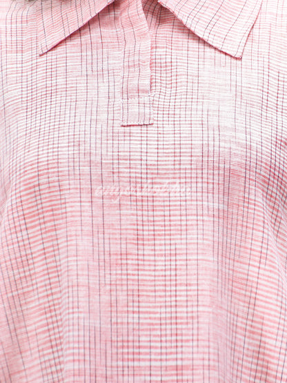 Light Pink Cotton Bengal Handwoven One Piece