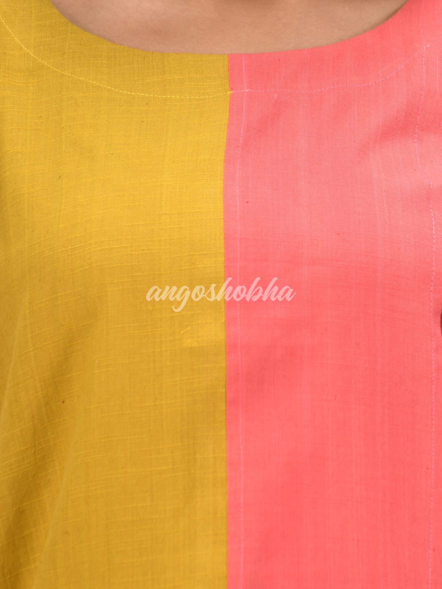 Multicolour Cotton Bengal Handwoven One Piece