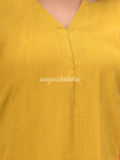 Multicolour Cotton Bengal Handwoven Kurta Set