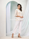White Cotton Bengal Handwoven Kurta Set