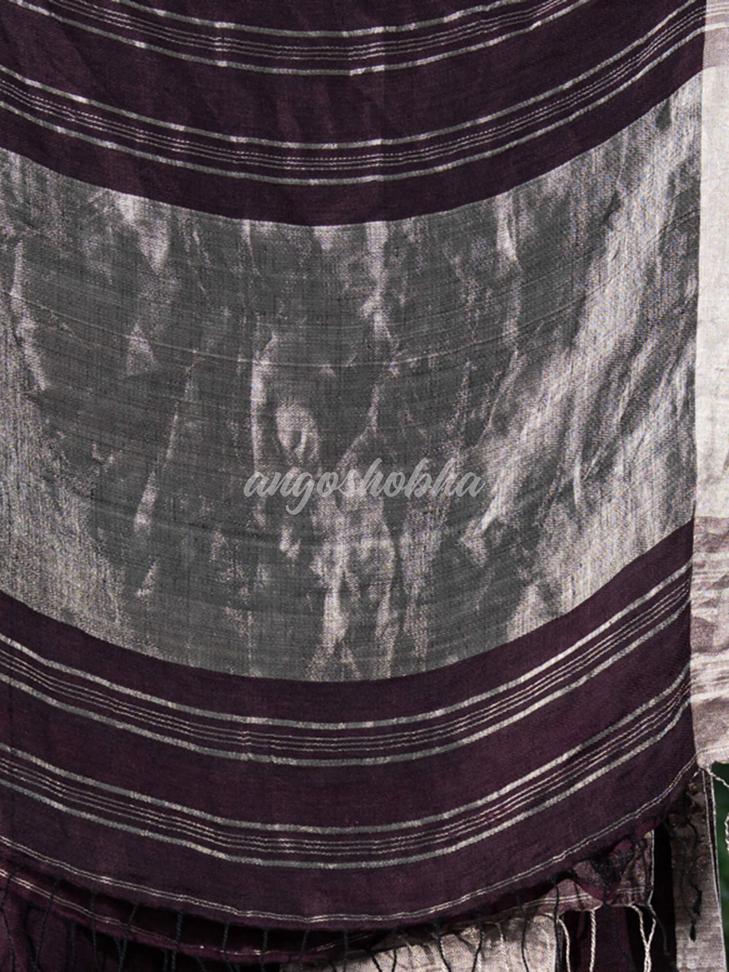 WineTraditional Handloom Linen Saree