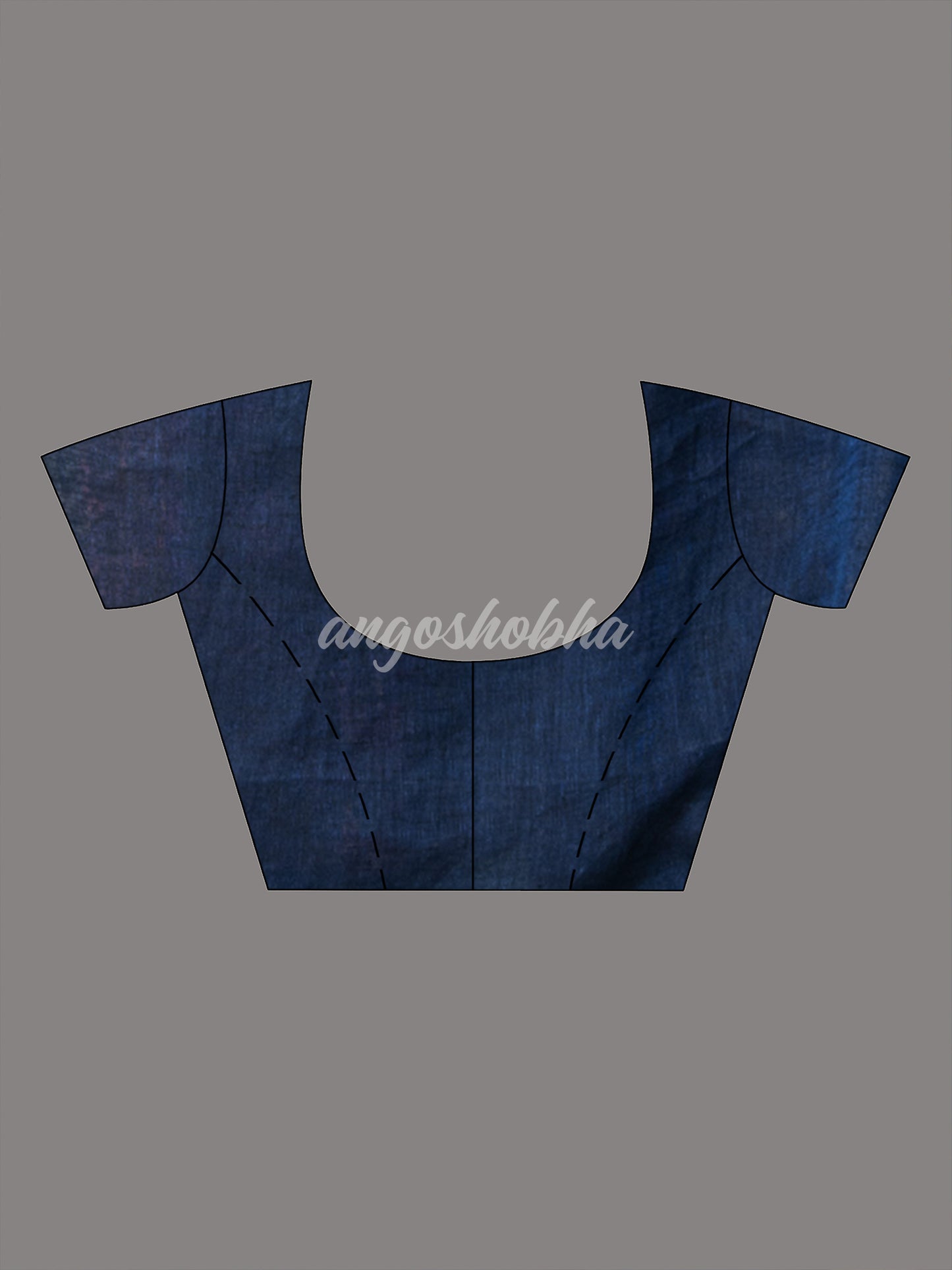 Blue Linen Multicolor Tissue Body with Blue  Tassels  Handwoven Saree