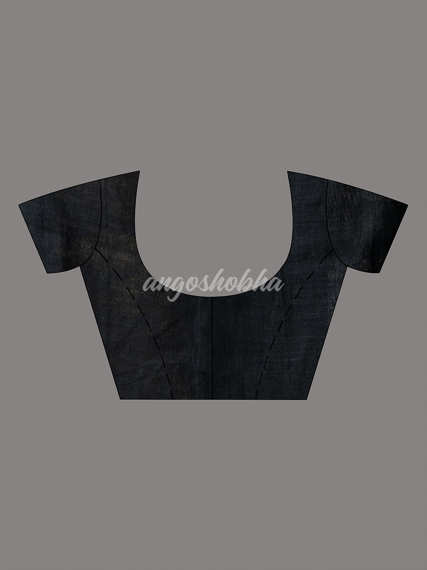 Black Linen Multicolor Tissue Body with Black Tassels Handwoven Saree