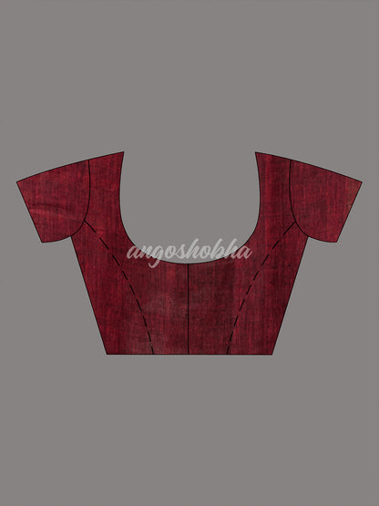 Maroon Linen Multicolor Tissue Body with Maroon Tassels Handwoven Saree