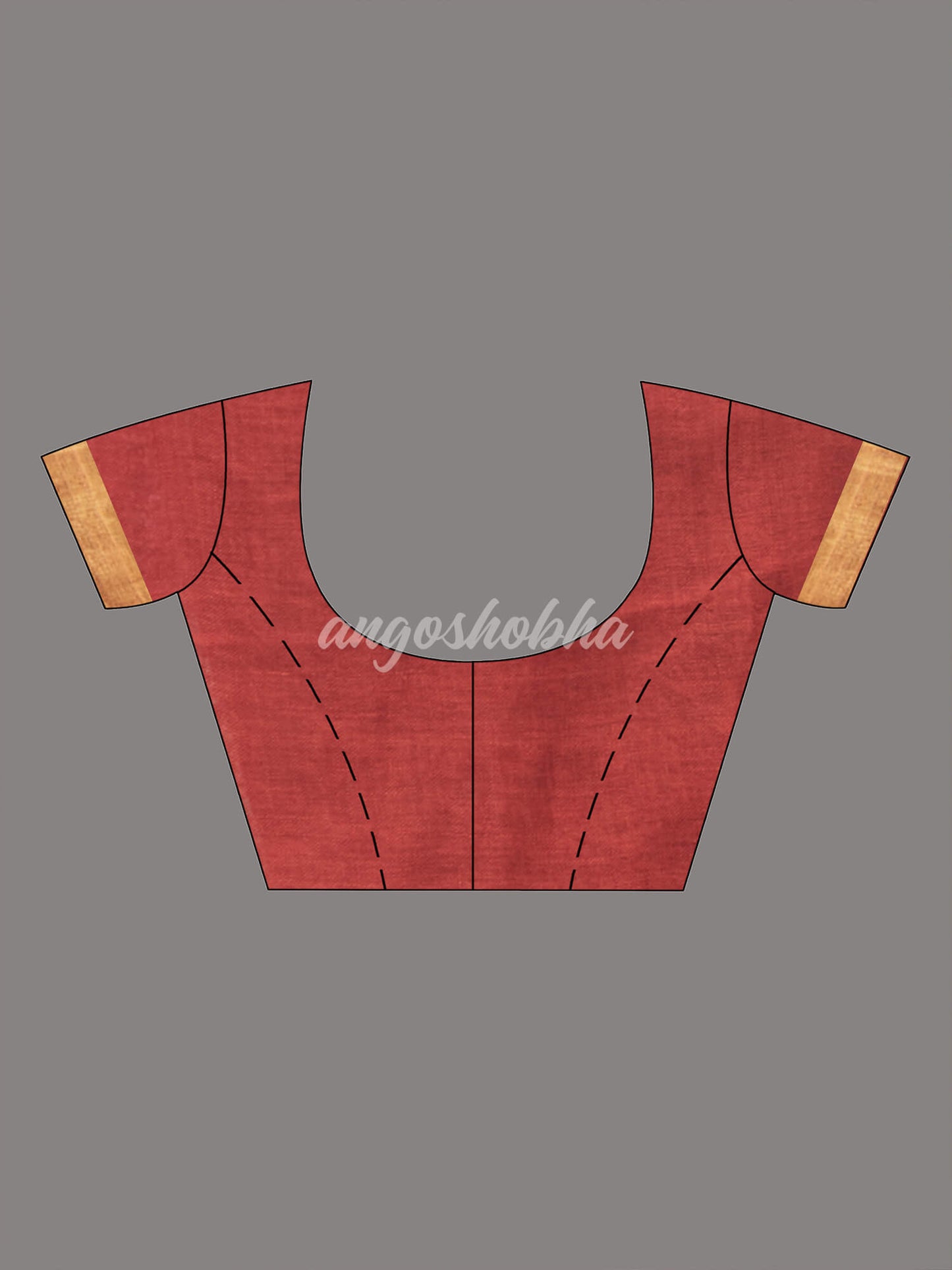 Rust Linen Golden and silver  Stripes Body with Golden Border Bengal Handwoven Saree
