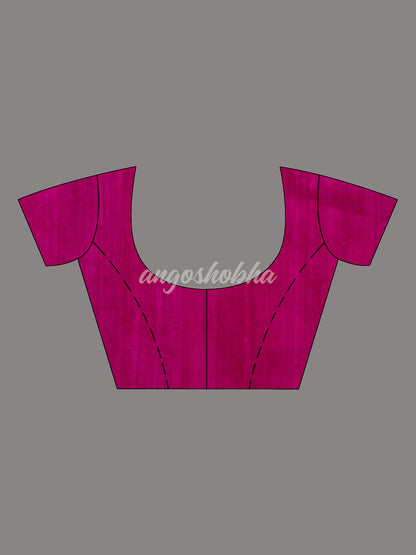 Magenta  Matka Body with Golden Motifs & Kolka Pallu Handwoven Saree