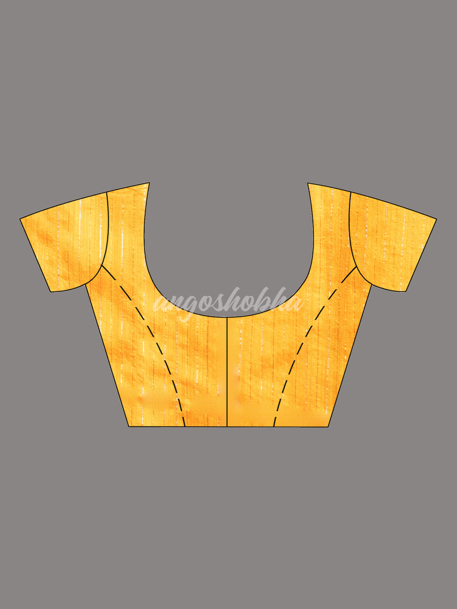 Mustard  Silk Matka Body with Leaves Intricate Design including Silver & Golden Stripes on Check Pallu Handwoven Saree