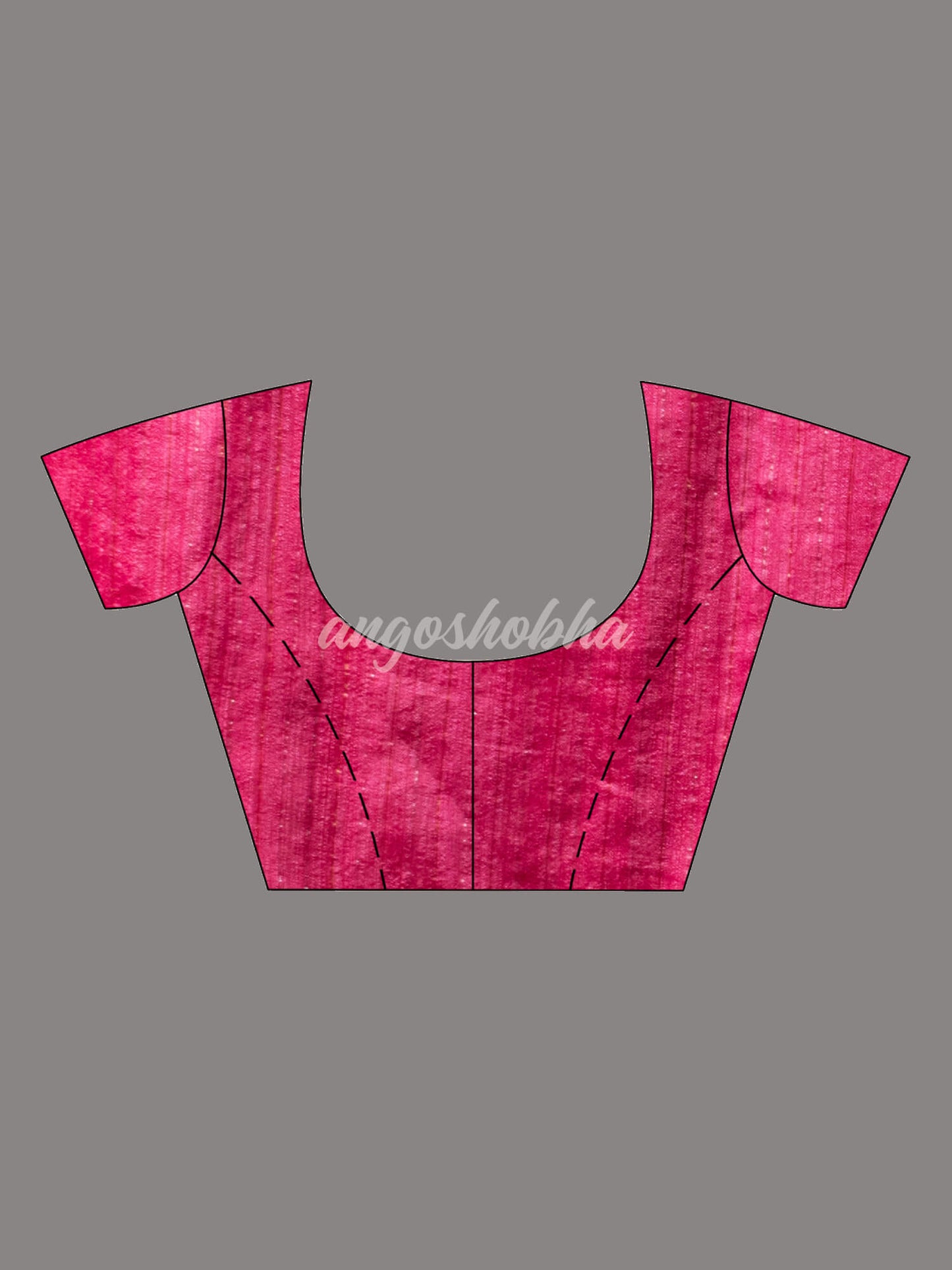 Pink Silk Matka Body with Leaves Intricate Design including Silver & Golden Stripes on Check Pallu Handwoven Saree