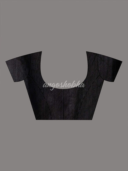 Traditional Black Matka Silk Sequin Soft Jamdani Saree