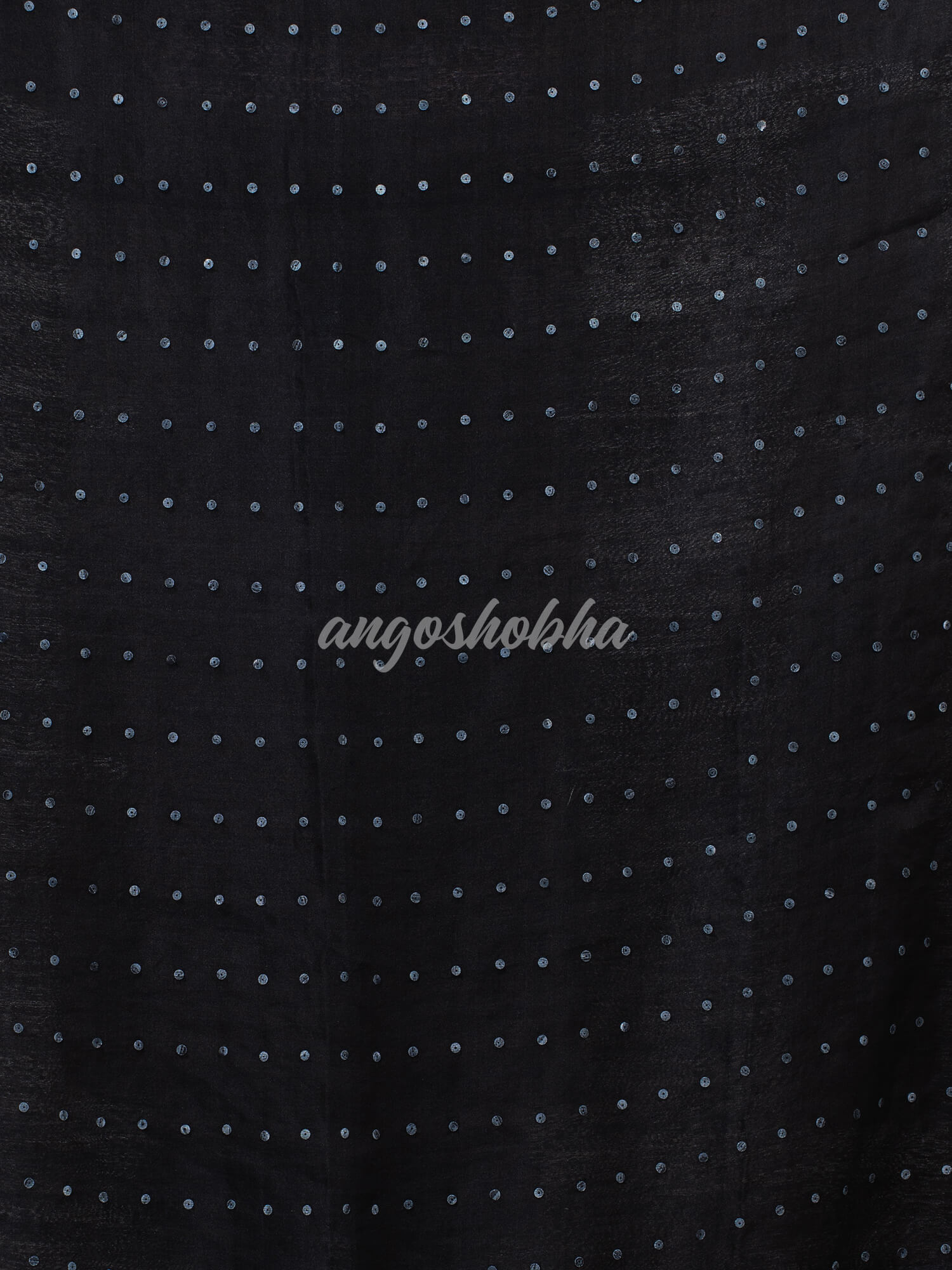 Black Colour Half Half Silk Matka Sequins Handwoven Saree