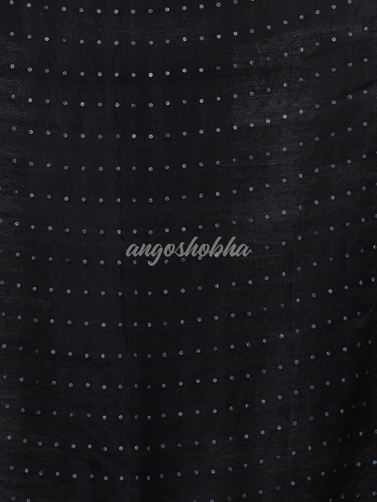 Black Colour Half Half Silk Matka Sequins Handwoven Saree