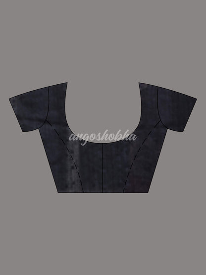 Black Colour Half Half Silk Matka Sequins Handwoven Saree