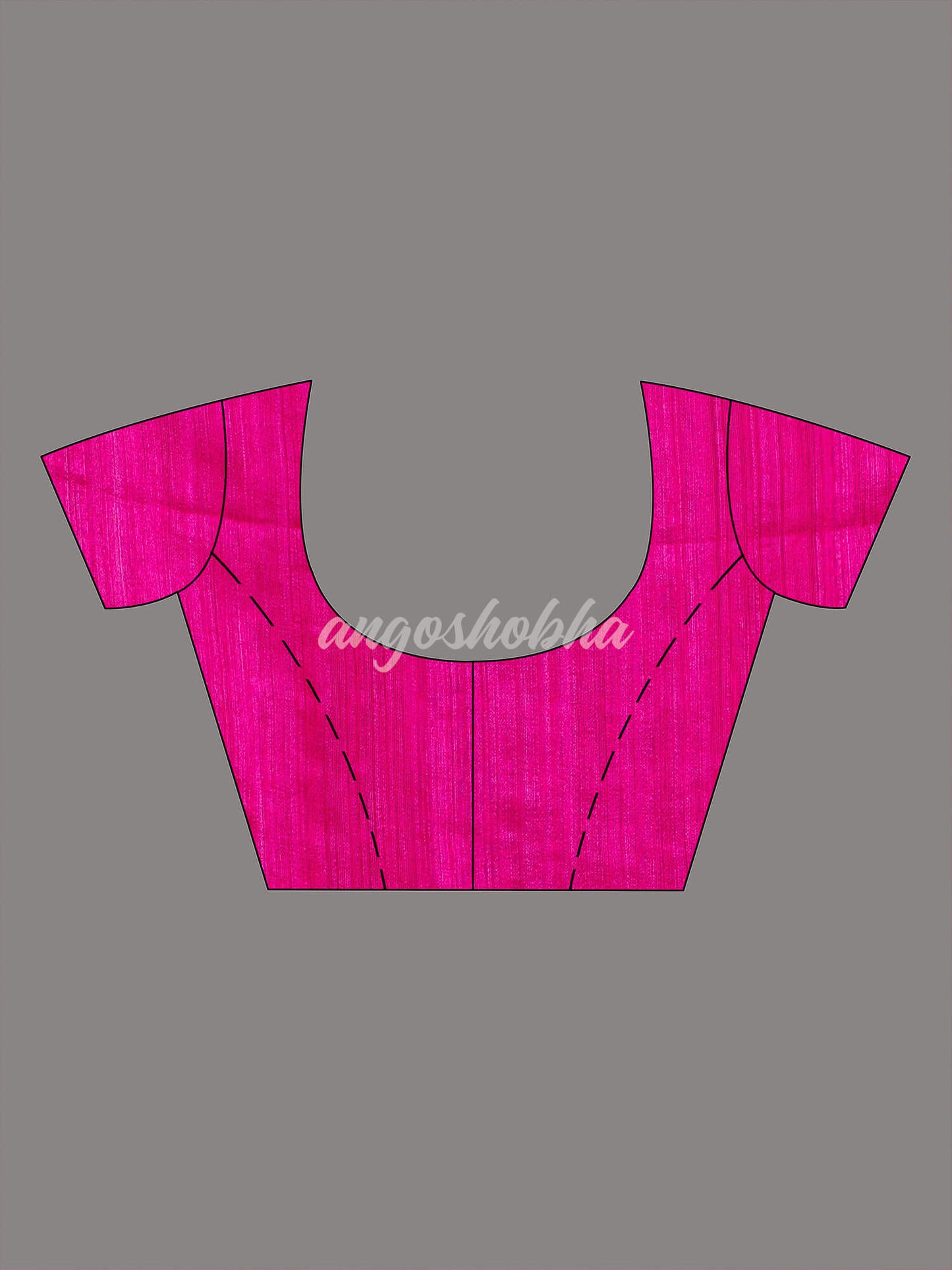 Fuchsia Colour Half Half Silk Matka Sequins Handwoven Saree