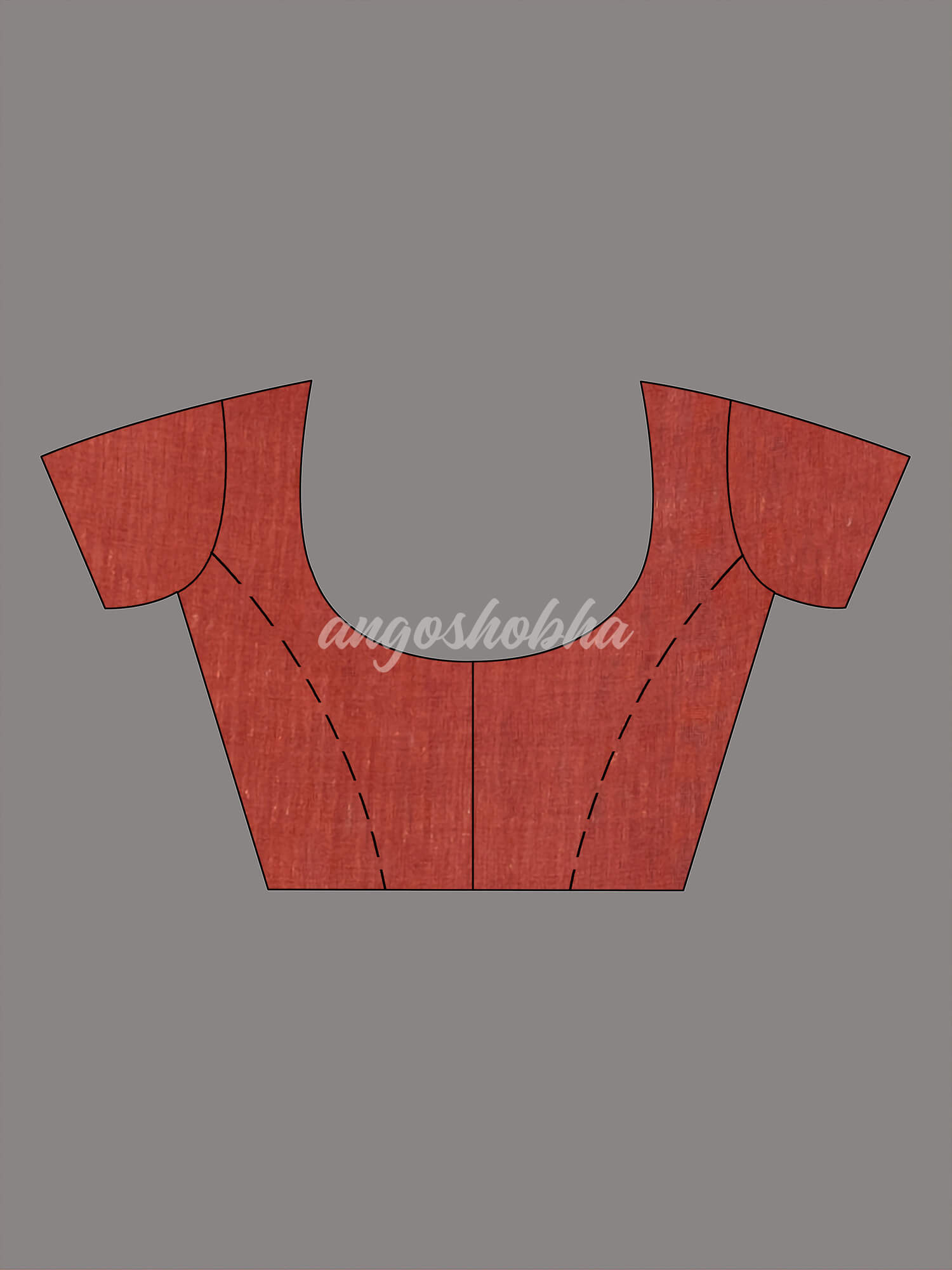 Rust Silk White Flowers Motive Handwoven Muslin Saree