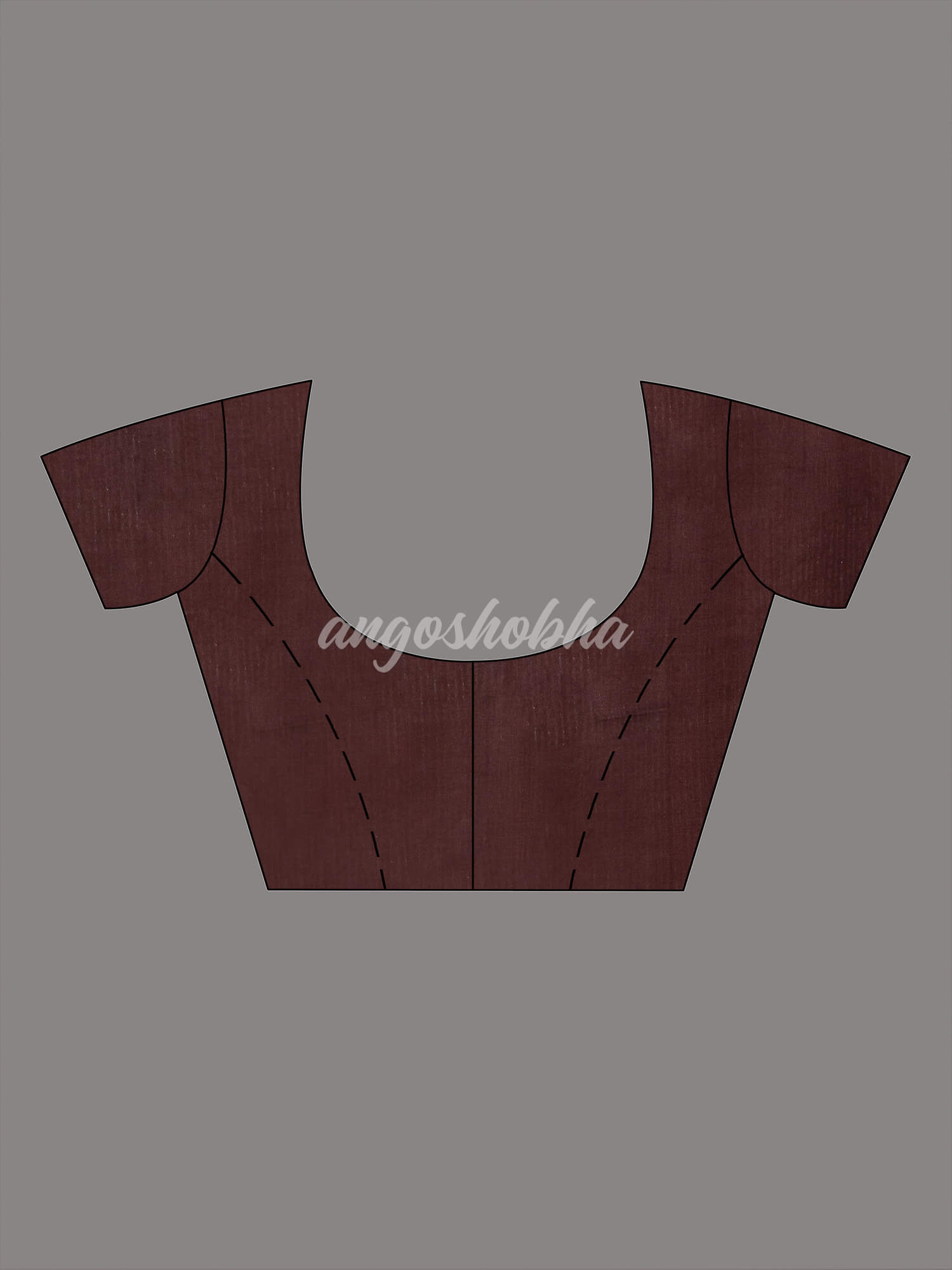 Brown Silk White Flowers Motive Handwoven Muslin Saree