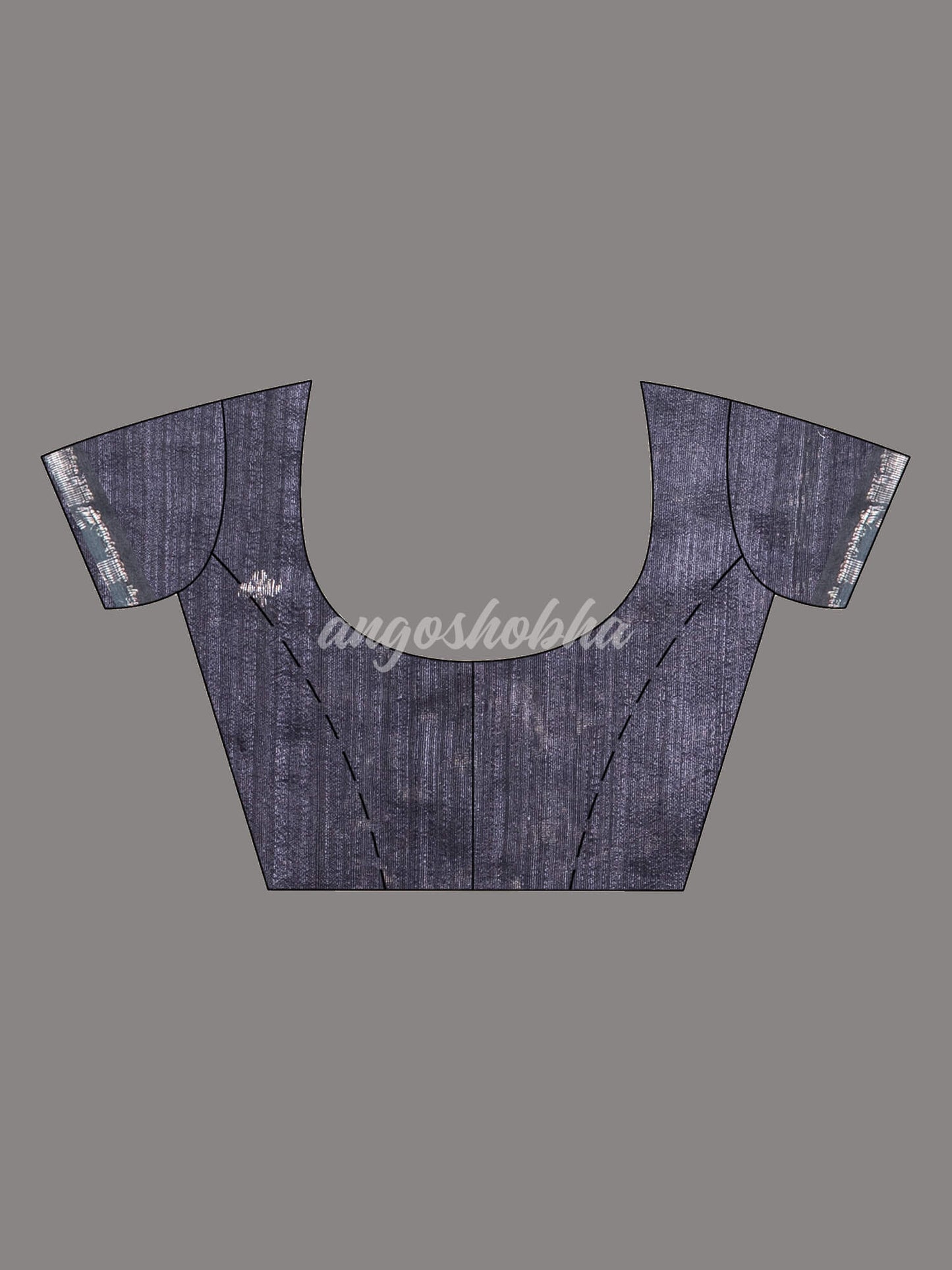 Black Silk Muslin Body and The Hem with Intricate Silver Motifs Design  Handwoven Saree