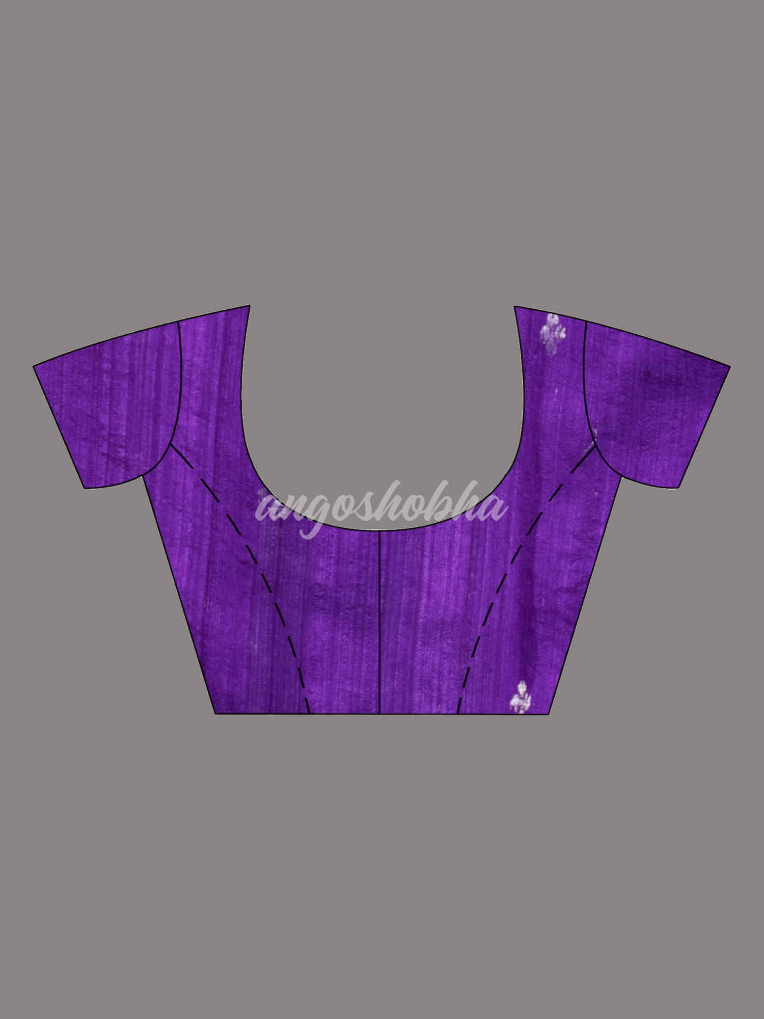 Purple Silk Muslin Body and The Hem with Intricate Silver Motifs Design  Handwoven Saree