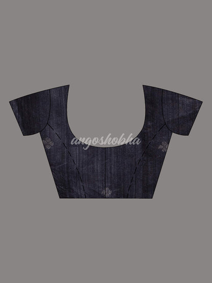 Traditional Black Muslin Silk Zari Work Handloom Saree