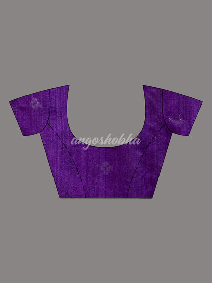 Traditional Purple Muslin Silk Zari Work Handloom Saree