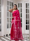 Traditional Pink Muslin Silk Zari Work Handloom Saree