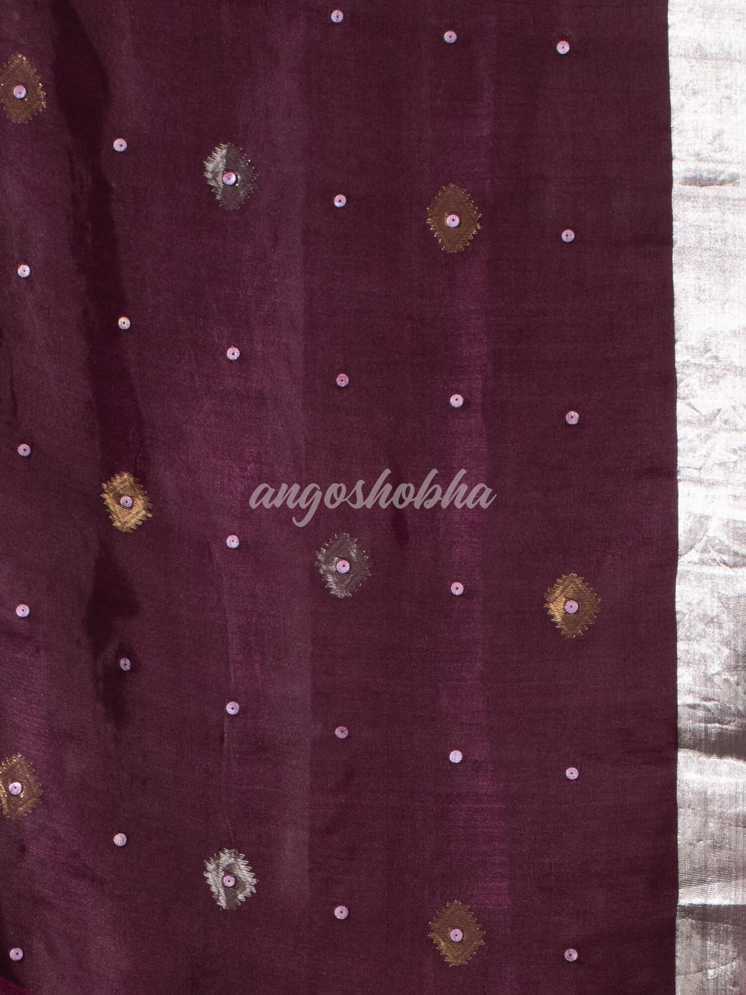 Traditional Brown  Muslin Silk Zari Work Handloom Saree