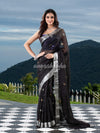 Traditional Black Muslin Silk Zari Work Handloom Saree