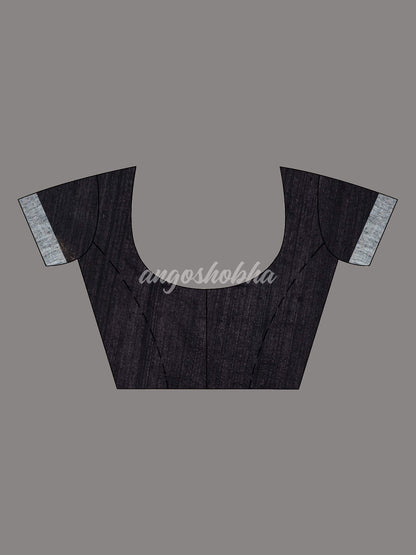 Traditional Black Muslin Silk Zari Work Handloom Saree