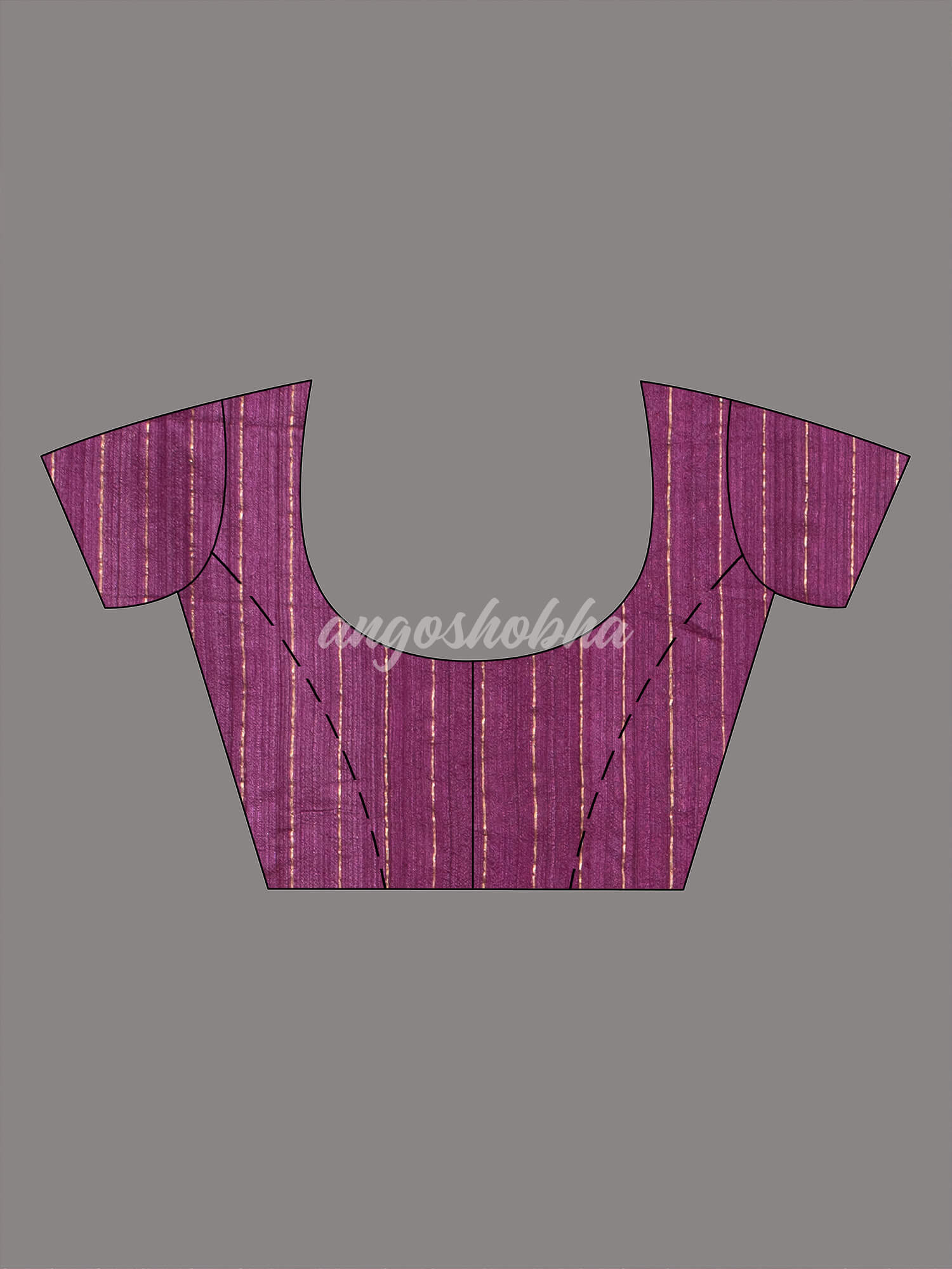 Boysenberry Pure Muslin Intricate Bird Design Border Handwoven Saree