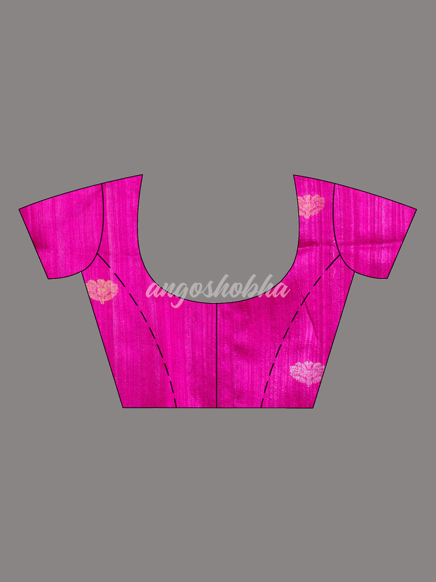 Magenta Pure Muslin Silk Leaf Motifs Textured Handwoven Saree