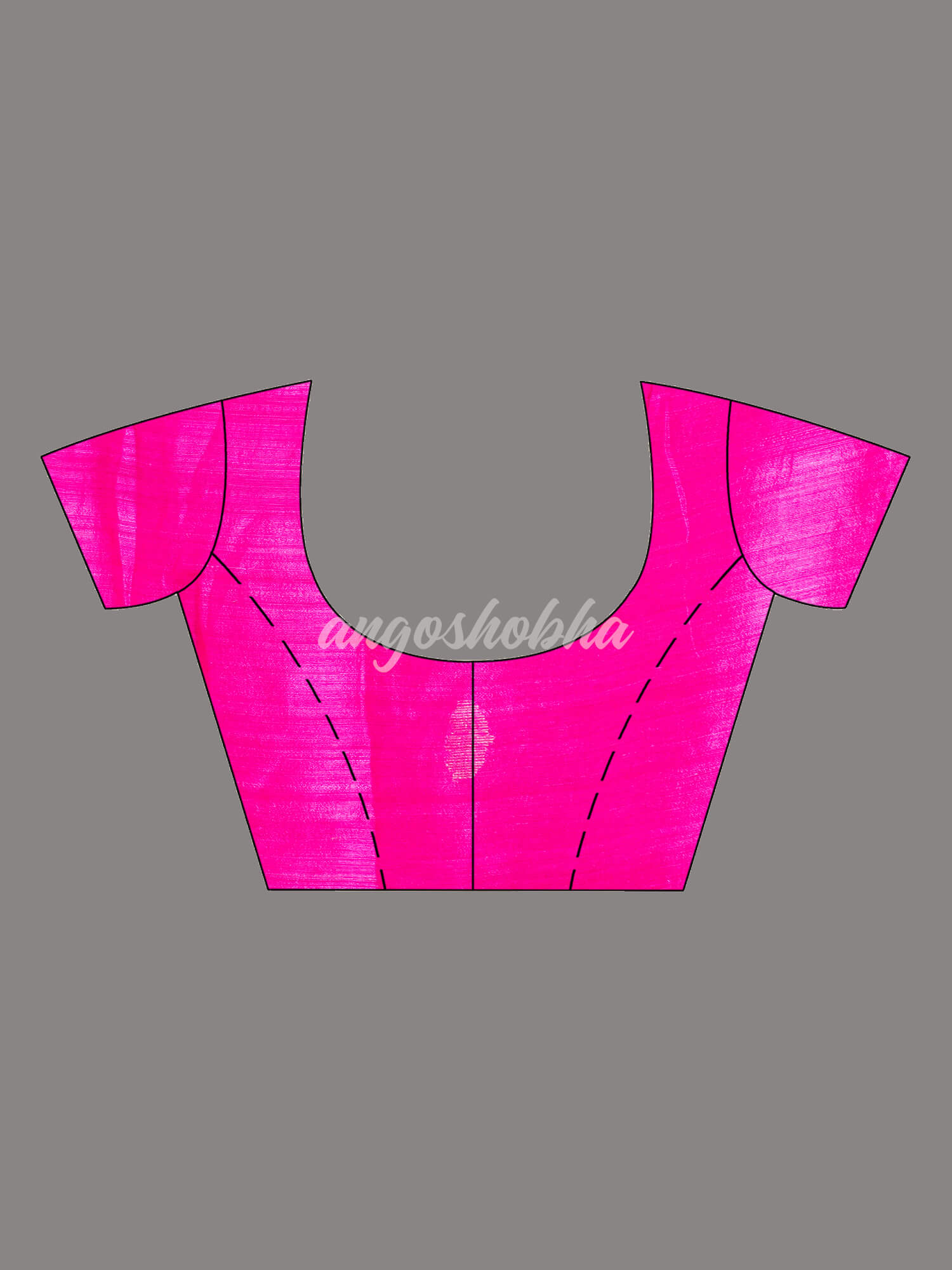 Fuscia Pink Pure Muslin Silk Leaf Motifs Textured Handwoven Saree