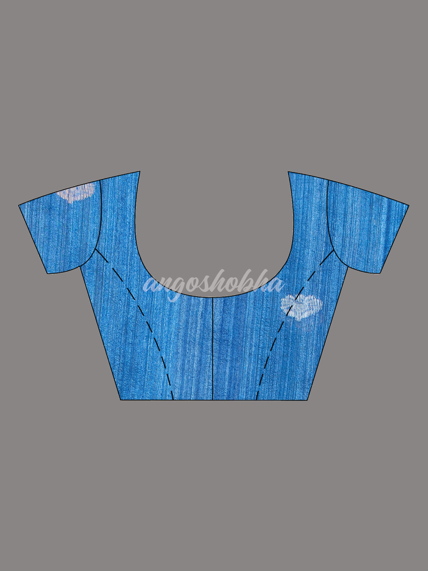 Visa Blue Pure Muslin Silk Leaf Motifs Textured Handwoven Saree